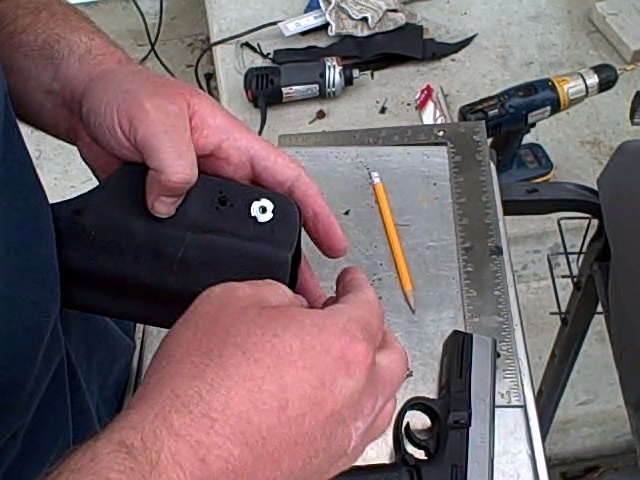 custome kydex holster adding tnuts to tnut holes