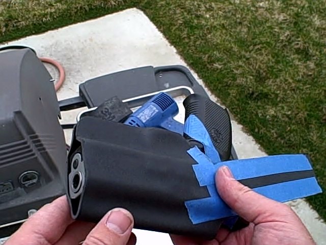 custome kydex holster final stage of holster cleanup 2