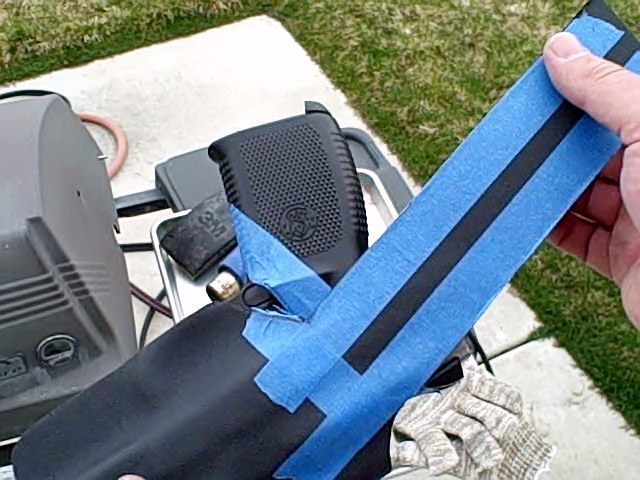 custome kydex holster verifying cant lines match up